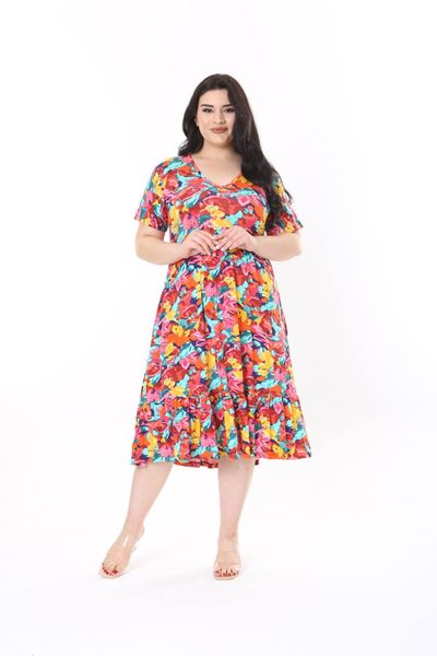 Picture of CURVY GIRL SUMMER VISCOSE DRESS